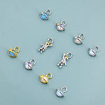 Extra Terrestrial Charms for Huggie Hoops – Planet and Astronaut Charms in Sterling Silver, Silver or Gold Finish