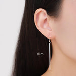 Sterling Silver Asymmetric Dangle Bar Earrings in Sterling Silver, Silver Asymmetric Bar Earrings, Long Bar Dangle Earrings