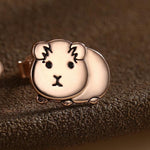 Cute Guinea Pig Stud Earrings in Sterling Silver, Silver Gold or Rose Gold, Guinea Pig Stud Earrings, Pet Earrings, Guinea Pig Earrings