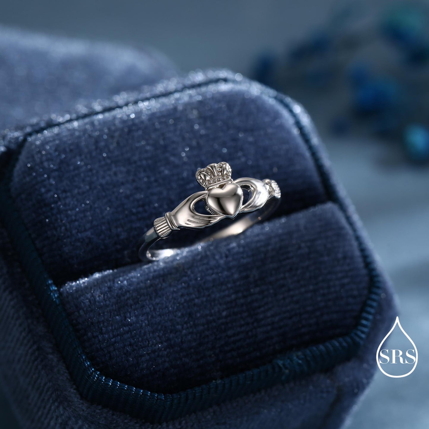 Sterling Silver Claddagh Ring, Traditional Irish Ring US 5 - 8, Delicate Celtic Symbol Jewellery