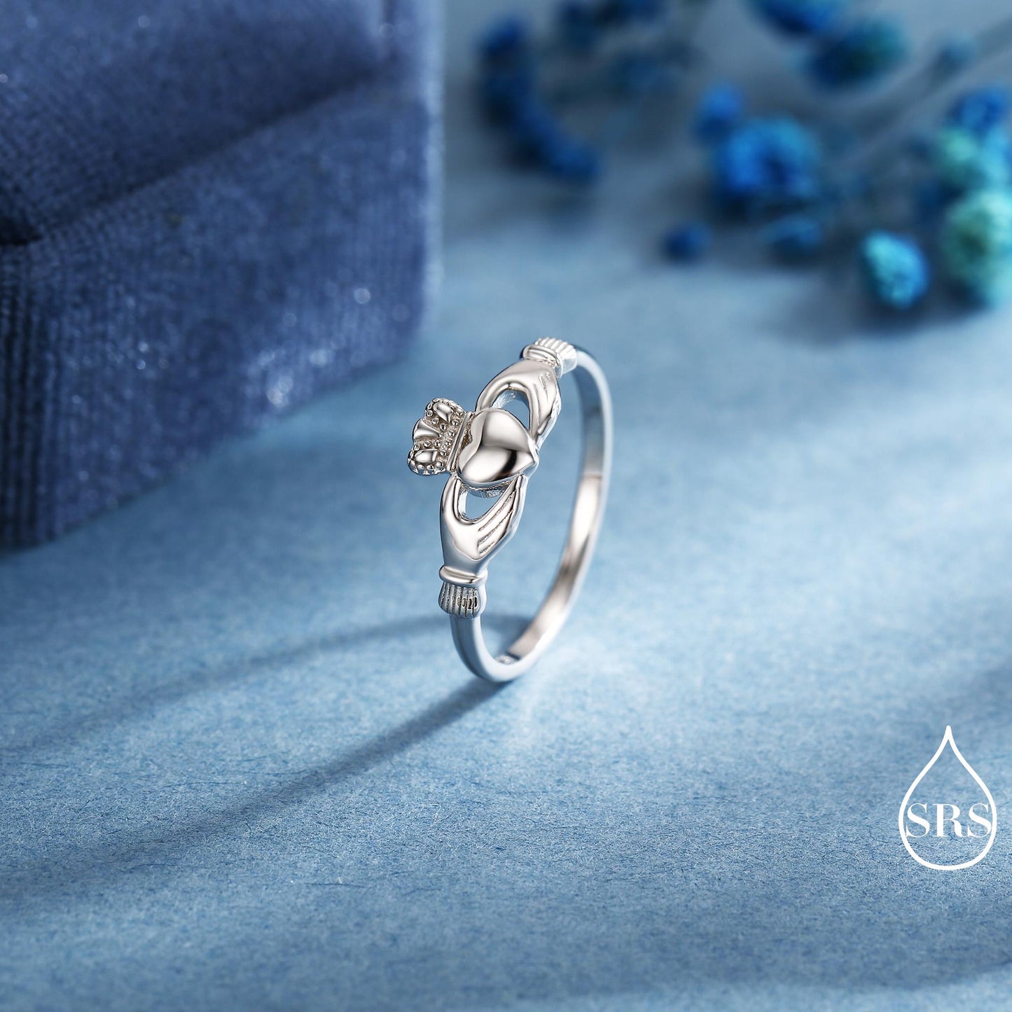 Sterling Silver Claddagh Ring, Traditional Irish Ring US 5 - 8, Delicate Celtic Symbol Jewellery