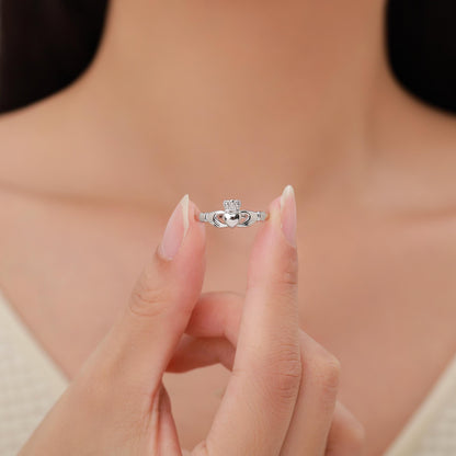 Sterling Silver Claddagh Ring, Traditional Irish Ring US 5 - 8, Delicate Celtic Symbol Jewellery