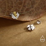 Thistle Flower Stud Earrings in Sterling Silver - Scottish Flower Blossom Stud Earrings - Cute, Fun, Whimsical