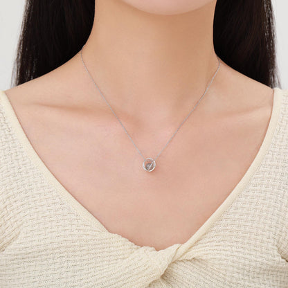 Planet Necklace in Sterling Silver with Labradorite, Saturn Necklace, Space Necklace