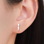 Tiny Carrot Stud Earrings in Sterling Silver, Silver Carrot Earrings, Food Jewellery