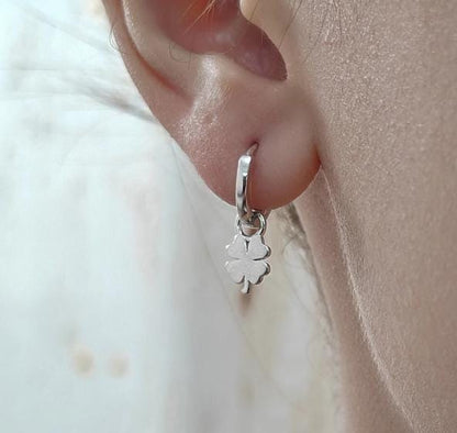 Leaf and Tree Charms for Huggie Hoops in Sterling Silver, Nature-Inspired Botanical Charms for Hoop Earrings, Leaf Hoop Charms