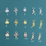 Leaf and Tree Charms for Huggie Hoops in Sterling Silver, Nature-Inspired Botanical Charms for Hoop Earrings, Leaf Hoop Charms