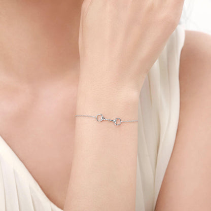 Snaffle Bit Bracelet in Sterling Silver, Silver or Gold, Horse Charm, Horse Gift, Horse Jewellery