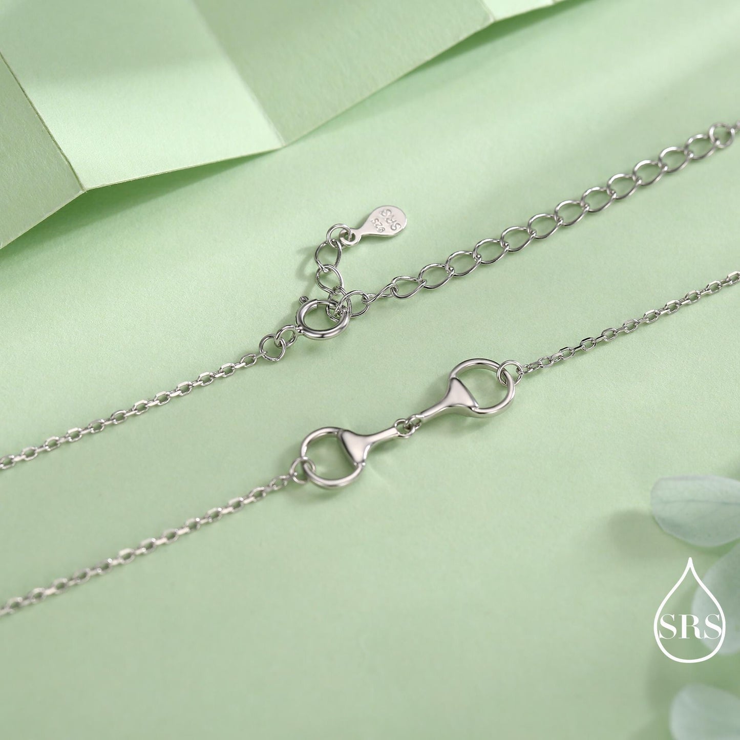 Snaffle Bit Necklace in Sterling Silver, Silver or Gold, Horse Necklace, Horse Charm, Horse Gift, Horse Jewellery