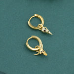 Sterling Silver Mismatched Bull Skull and Bird Skull Hoop Earrings – Gothic Western Statement Jewellery, Asymmetric Animal Skull Earrings