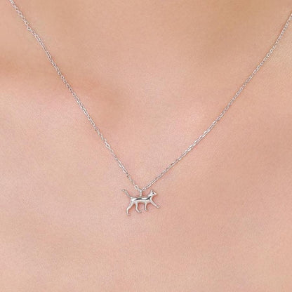 Cat Pendant Necklace in Sterling Silver, Cat Necklace, Nature Inspired Jewellery, Dainty and Delicate