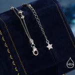 Sterling Silver Tiny Little Twinkle Stars Charm Bracelet, Anklet or Necklace - Adjustable - Sweet, Cute and Whimsical jewellery