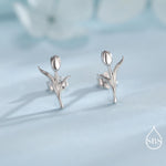 Delicate Tulip Flower Stud Earrings in Sterling Silver, Silver or Gold or Rose Gold, Flower Earrings, Tulip Earrings