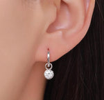 Birthstone CZ Charms for Huggie Hoops in Sterling Silver, Gold, or Rose Gold Finish, Detachable Earrings Charms