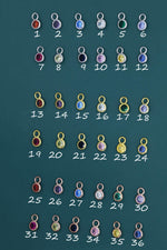 Birthstone CZ Charms for Huggie Hoops in Sterling Silver, Gold, or Rose Gold Finish, Detachable Earrings Charms