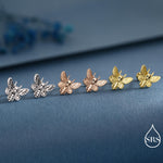 Death's-head Hawkmoth Moth Flat Back /Screw Back/ Stud Earrings in Sterling Silver, Silver, Gold or Rose Gold, Nature Inspired
