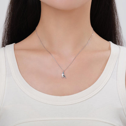 Pigeon Pendant Necklace in Sterling Silver, Pigeon Pendant, Cute Pigeon Necklace, Bird Necklace, Nature Inspired