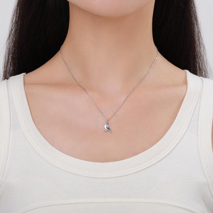 Pigeon Pendant Necklace in Sterling Silver, Pigeon Pendant, Cute Pigeon Necklace, Bird Necklace, Nature Inspired