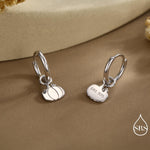 Cute Pumpkin Huggie Hoops Earrings in Sterling Silver, Silver or Gold or Rose Gold Finish, Pumpkin Earrings, Detachable Charms