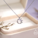 Tiny Crown Pendant Necklace in Sterling Silver, Silver or Gold, Little Crown Necklace