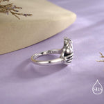 Anatomical Heart & Skeleton Hands Sterling Silver Ring, Oxidised Silver Heart in Hand Ring, Gothic Romantic Ring