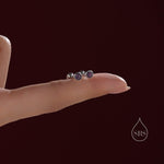 Tiny 3mm Dark Purple Opal Screw Back Earrings in Sterling Silver, Small Opal Stud, Comsic Purple Opal Screw Back Earrings, Fire Opal