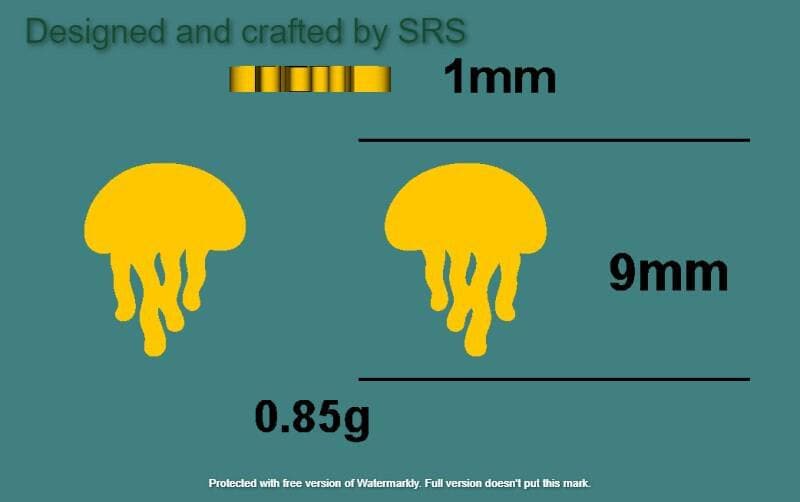 Cute Jellyfish Stud Earrings in Sterling Silver, Cute Dainty Animal Stud, Fish Earrings, Ocean Theme Jewellery