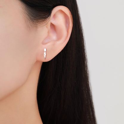 Tiny Carrot Stud Earrings in Sterling Silver, Silver Carrot Earrings, Food Jewellery
