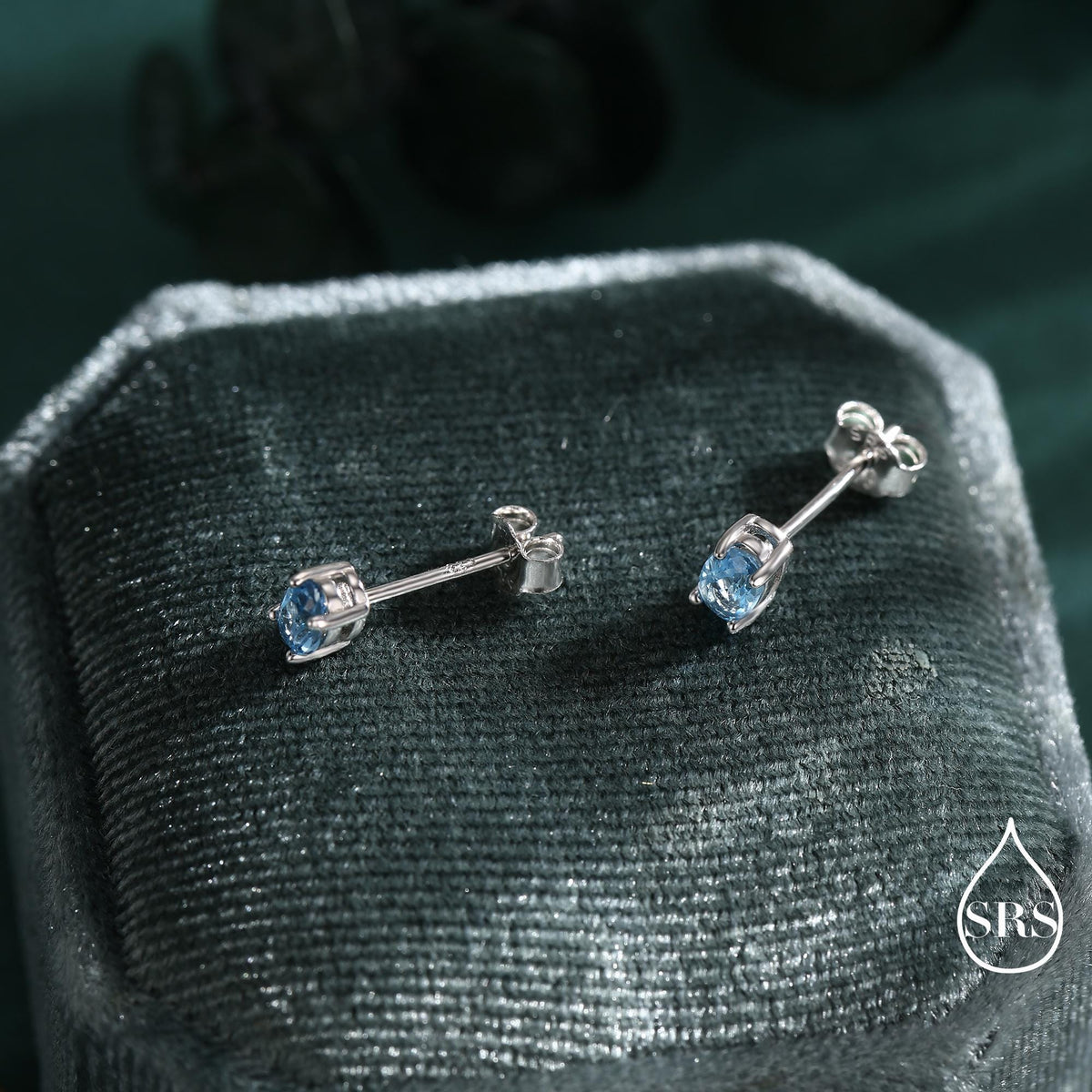 Genuine Topaz Crystal Stud Earrings in Sterling Silver, Natural Topaz Oval Crystal Earrings, March Birthstone