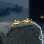 Tuna Fish Stud Earrings in Sterling Silver, Silver, Gold or Rose Gold Finish, Cute Tuna Earrings, Ocean Inspired Animal Jewellery