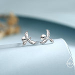 Phoenix 16G Internally Threaded Flat Back Earrings in Sterling Silver