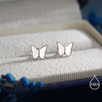 Small Pair Butterfly Stud Earrings in Sterling Silver, Silver, Gold or Rose Gold, Butterfly Earrings, Animal Earrings, Butterfly Earrings