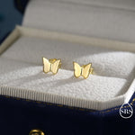 Small Pair Butterfly Stud Earrings in Sterling Silver, Silver, Gold or Rose Gold, Butterfly Earrings, Animal Earrings, Butterfly Earrings