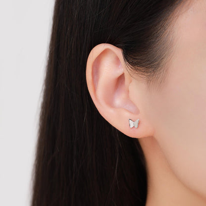 Small Pair Butterfly Stud Earrings in Sterling Silver, Silver, Gold or Rose Gold, Butterfly Earrings, Animal Earrings, Butterfly Earrings