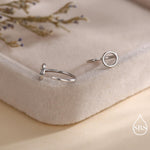 Tiny Circle Open Hoop Earrings