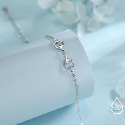 Snaffle Bit Bracelet in Sterling Silver, Silver or Gold, Horse Charm, Horse Gift, Horse Jewellery