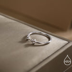 Sterling Silver Three Dot Ring, Adjustable Sized Ring, Three Ball Ring, Trinity Ring, Open Ring, Stacking Rings