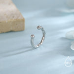 Minimalist Twist Sterling Silver Ear Cuff, Wave Ear Cuff, Simple and Minimalist Earrings