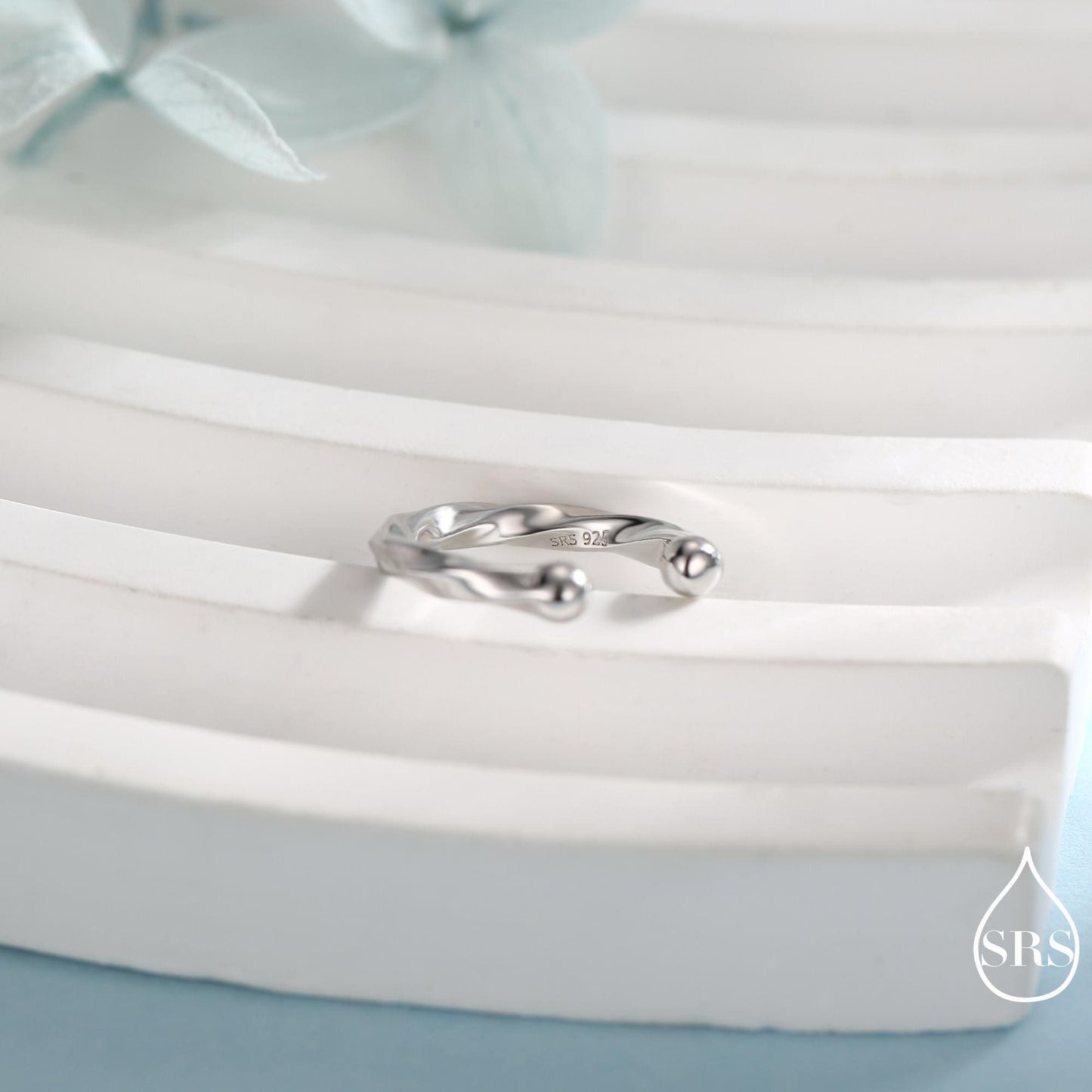 Minimalist Twist Sterling Silver Ear Cuff, Wave Ear Cuff, Simple and Minimalist Earrings