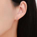 Sterling Silver Minimalist 8mm or 10mm Braided Huggie Hoops, Minimal Silver Twist Hoops, Intertwining Hoop Earrings, Dainty Hoops Earrings
