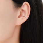 Minimalist Twist Sterling Silver Ear Cuff, Wave Ear Cuff, Simple and Minimalist Earrings
