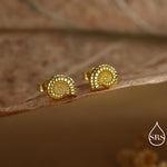 Sterling Silver Ammonite Shell Stud Earrings - Cute Fun, Whimsical - Sea Ocean Theme - Nature Inspired