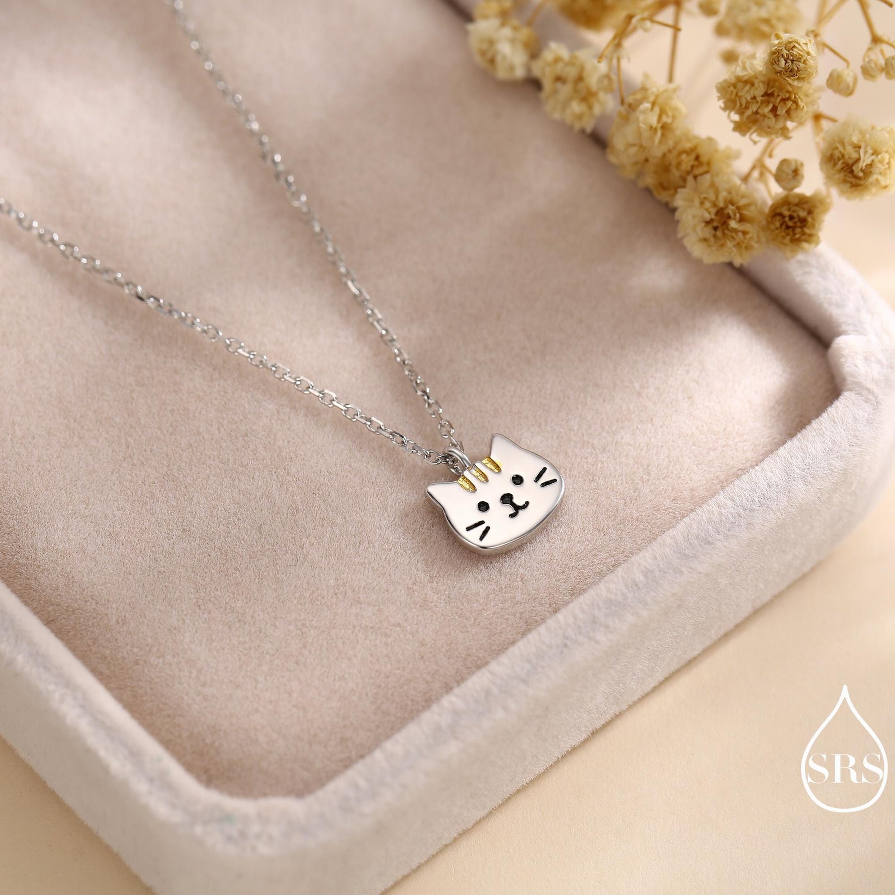 Orange Tabby Cat Stud Earrings and Necklace in Sterling Silver, Nature Inspired Jewellery, Ginger Tabby, Nature Inspired Animal Jewellery