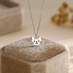 Orange Tabby Cat Stud Earrings and Necklace in Sterling Silver, Nature Inspired Jewellery, Ginger Tabby, Nature Inspired Animal Jewellery