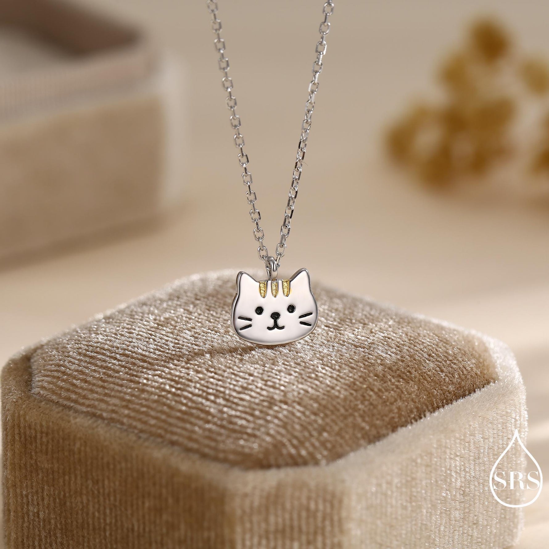 Orange Tabby Cat Stud Earrings and Necklace in Sterling Silver, Nature Inspired Jewellery, Ginger Tabby, Nature Inspired Animal Jewellery