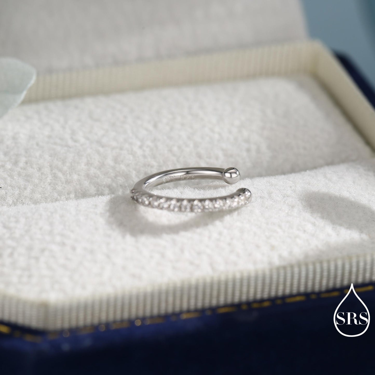 Sterling Silver CZ Ear Cuffs, No Piercing Earrings, Gold, Rose Gold or Silver Finish, For None-Pieced Earrings, Wrap Earrings