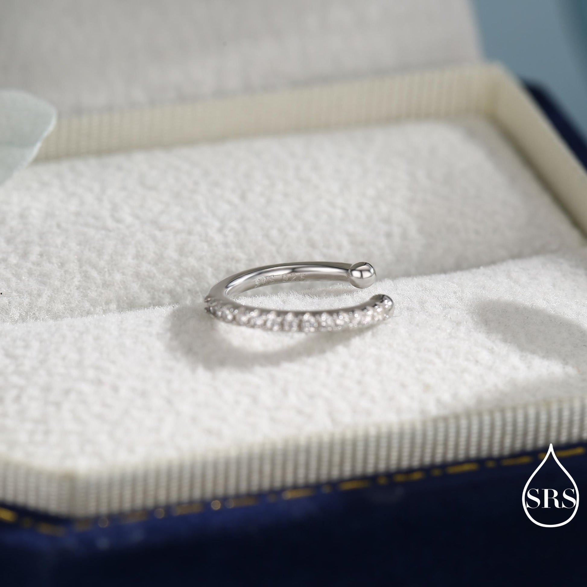 Sterling Silver CZ Ear Cuffs, No Piercing Earrings, Gold, Rose Gold or Silver Finish, For None-Pieced Earrings, Wrap Earrings