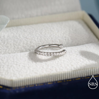 Sterling Silver CZ Ear Cuffs, No Piercing Earrings, Gold, Rose Gold or Silver Finish, For None-Pieced Earrings, Wrap Earrings