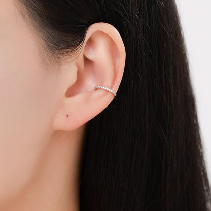 Sterling Silver CZ Ear Cuffs, No Piercing Earrings, Gold, Rose Gold or Silver Finish, For None-Pieced Earrings, Wrap Earrings