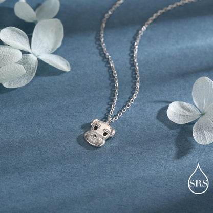 Schnauzer Dog Pendant Necklace in Sterling Silver, Shark Necklace, Small Schnauzer Pendant, Silver or Gold, Schnauzer Necklace